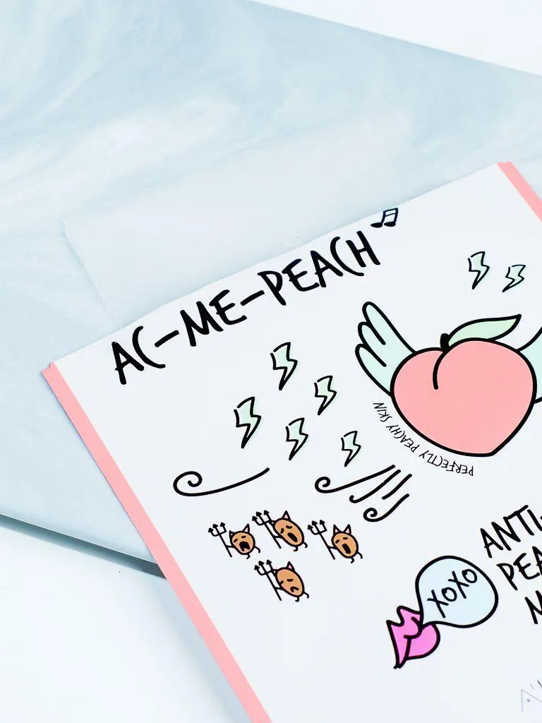 AC-Me-Peach Anti-Blemish Peach Mask (1 Sheet)