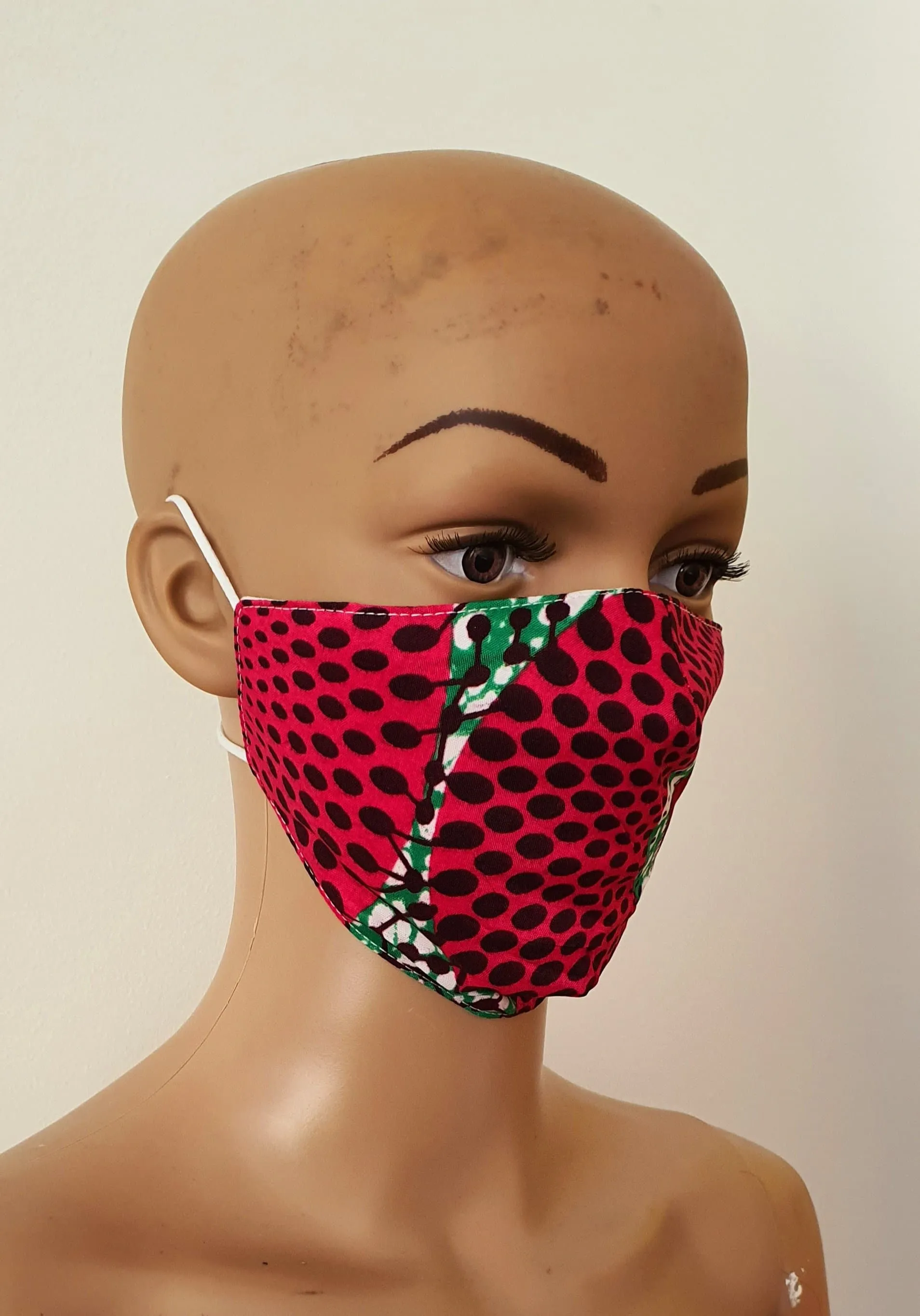 African Print Face Mask | Ankara Fabric Print Face Masks - Nneka