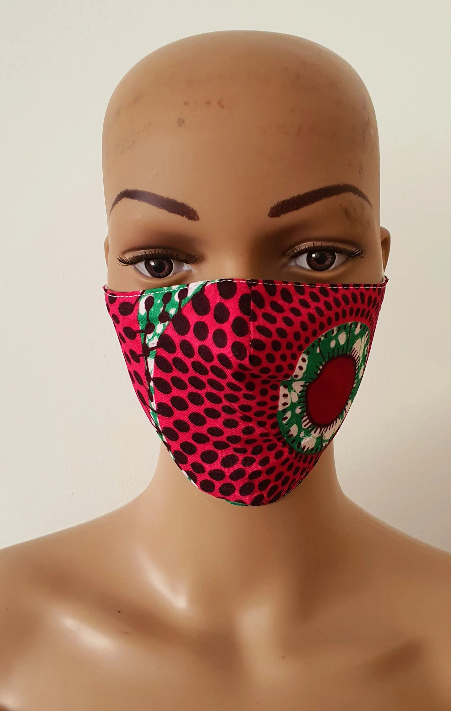 African Print Face Mask | Ankara Fabric Print Face Masks - Nneka