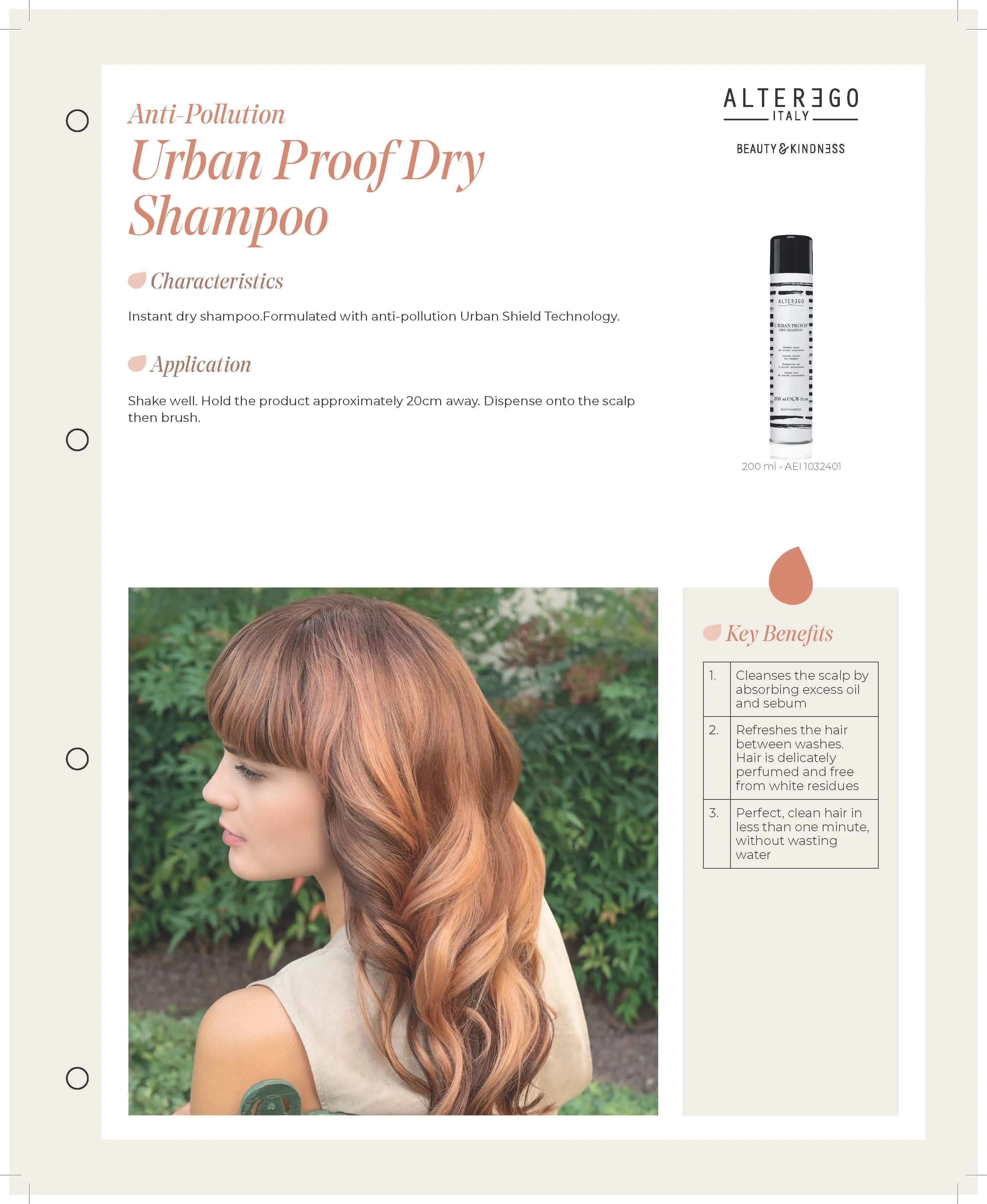 ALTER EGO ITALY  - Urban Proof Collection - Urban Proof Instant Dry Shampoo