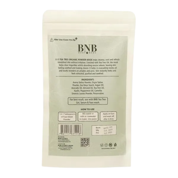 BNB Acne Control Tea Tree Organic Mask 120g
