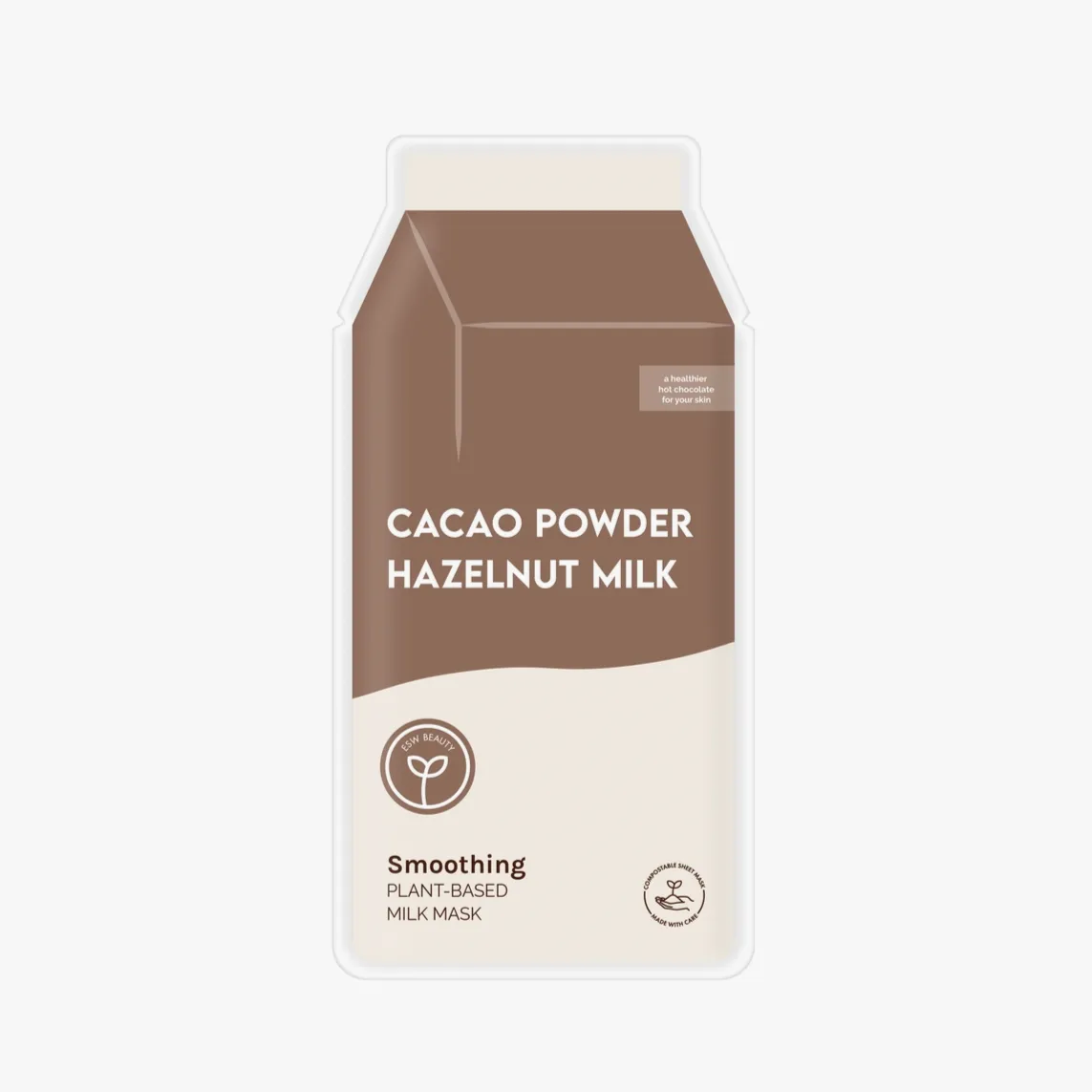 Cacao Powder Hazelnut Milk Smoothing Plant-Based Milk Mask