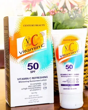 Century Beauty Vitamin C 50SPF refreshing whitening sunscreen lotion - 50g