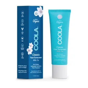Coola Classic White Tea Organic Face Sunscreen Lotion SPF 50- 1.7 oz.