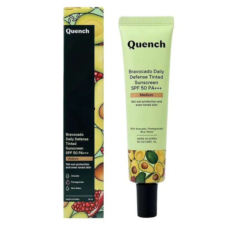 Daily Defense Tinted Sunscreen SPF 50 PA    with Avocado Vitamins C & E  (Medium) - 50 ML