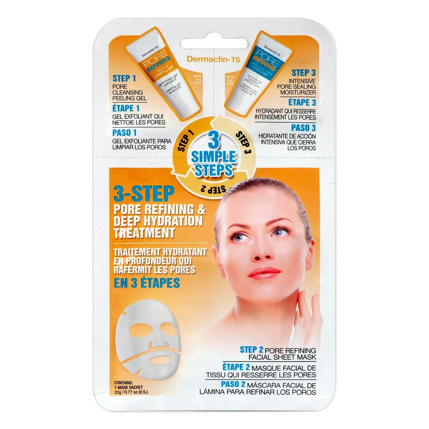 Dermactin-TS 3-Step Pore Refining Deep Hydration Treatment Mask