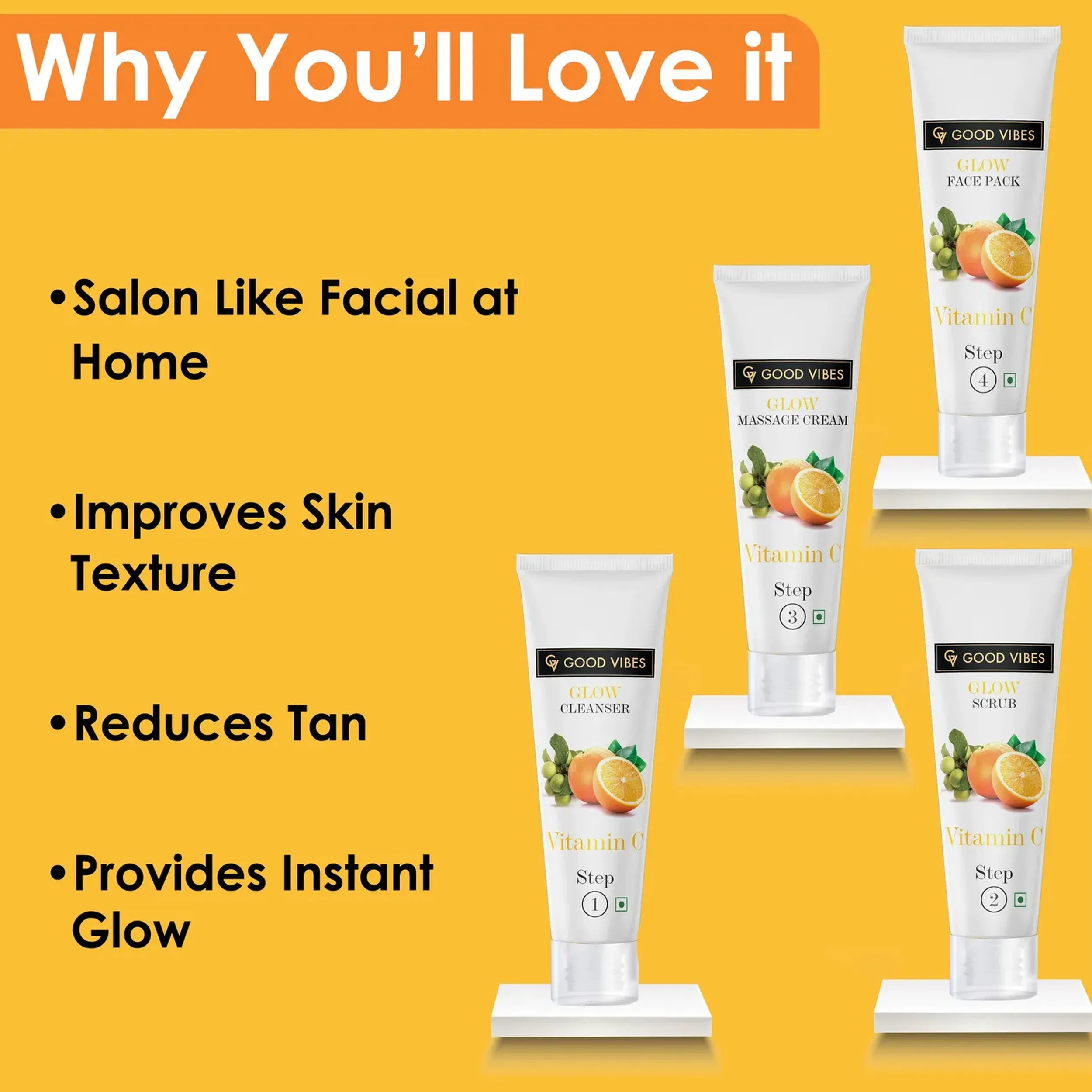Good Vibes Vitamin C Glow Facial Kit (40g)