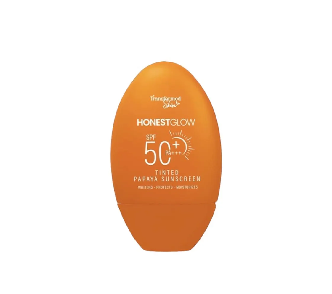 Honest Glow Tinted Papaya Sunscreen SPF50  PA   