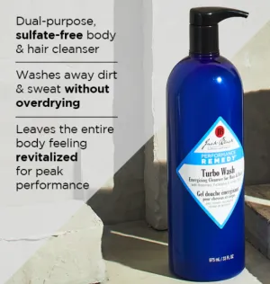 Jack Black Turbo Wash Energizing Cleanser for Hair & Body 33oz