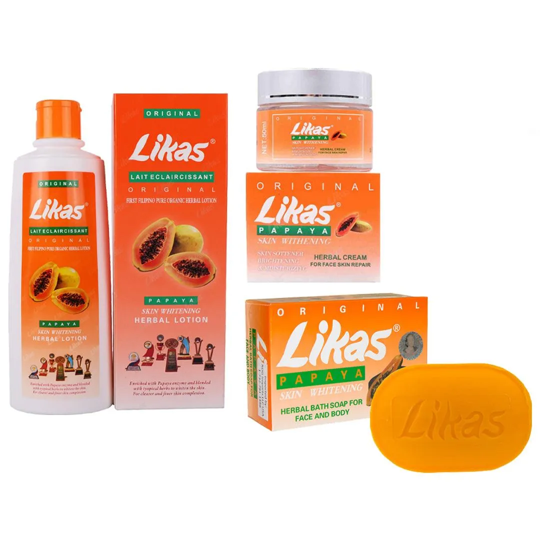 Likas Papaya Skin Whitening 3Pcs Set