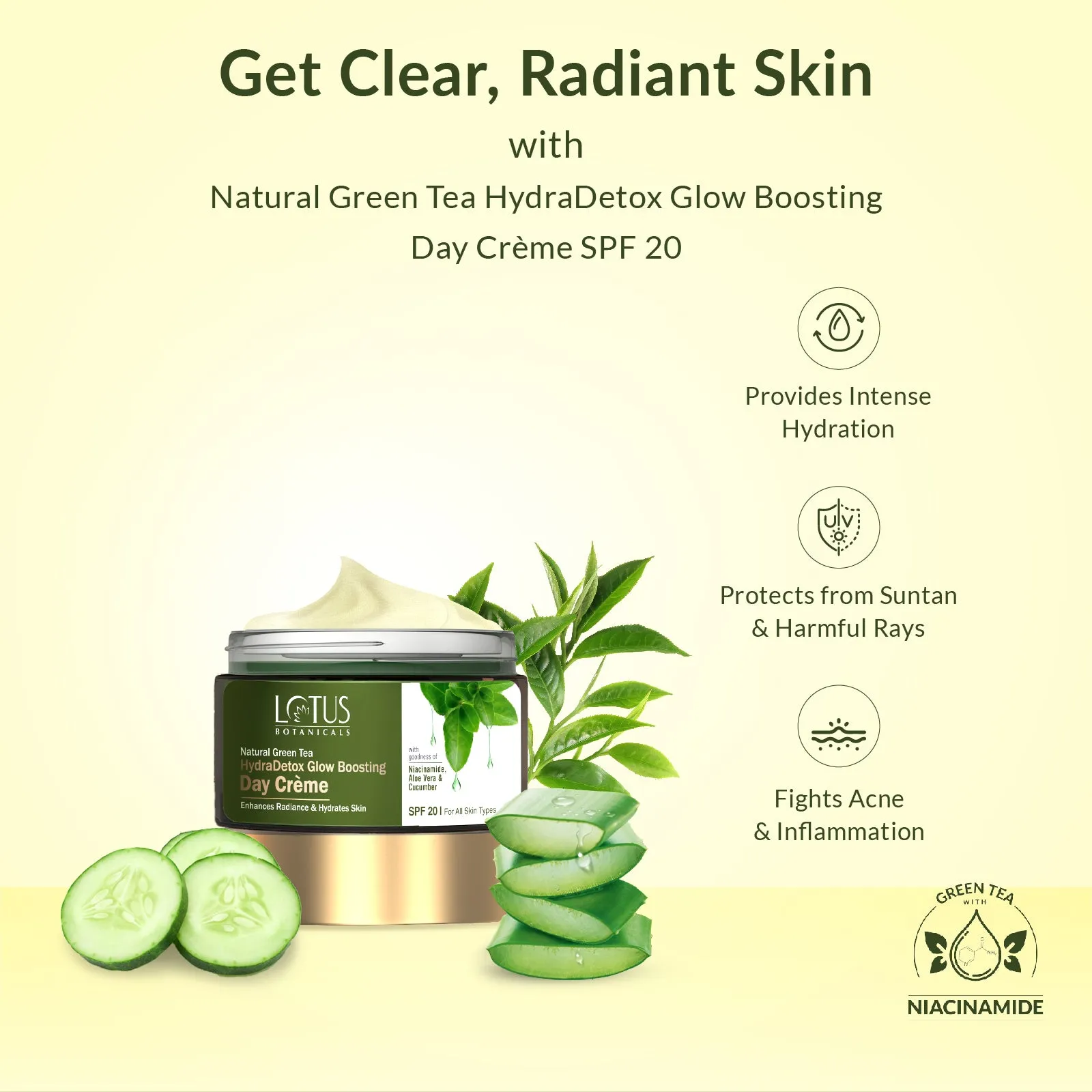 Natural Green Tea HydraDetox Glow Boosting Day Crème SPF 20