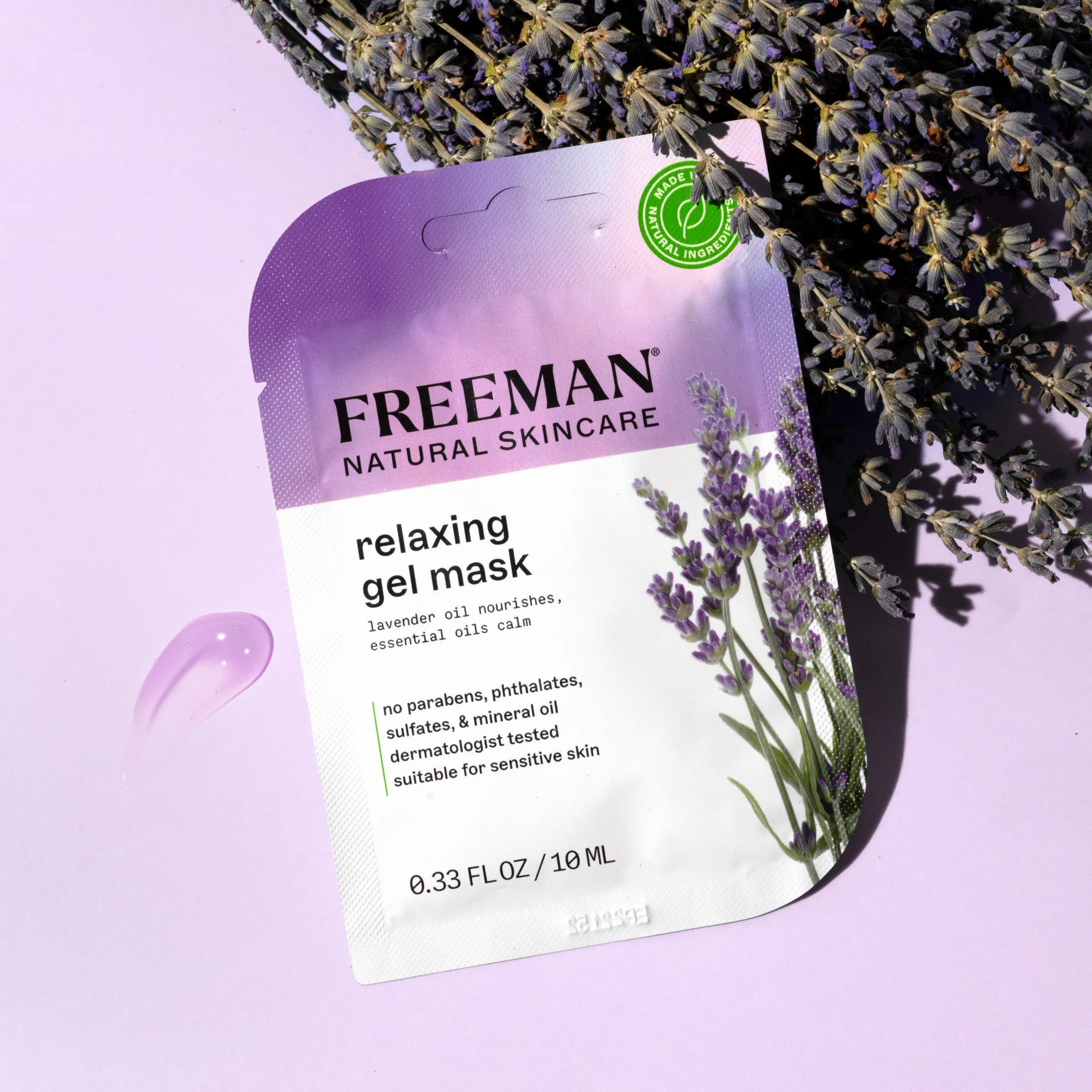 Natural Skincare Relaxing Lavender & Essential Oil Gel Mask
