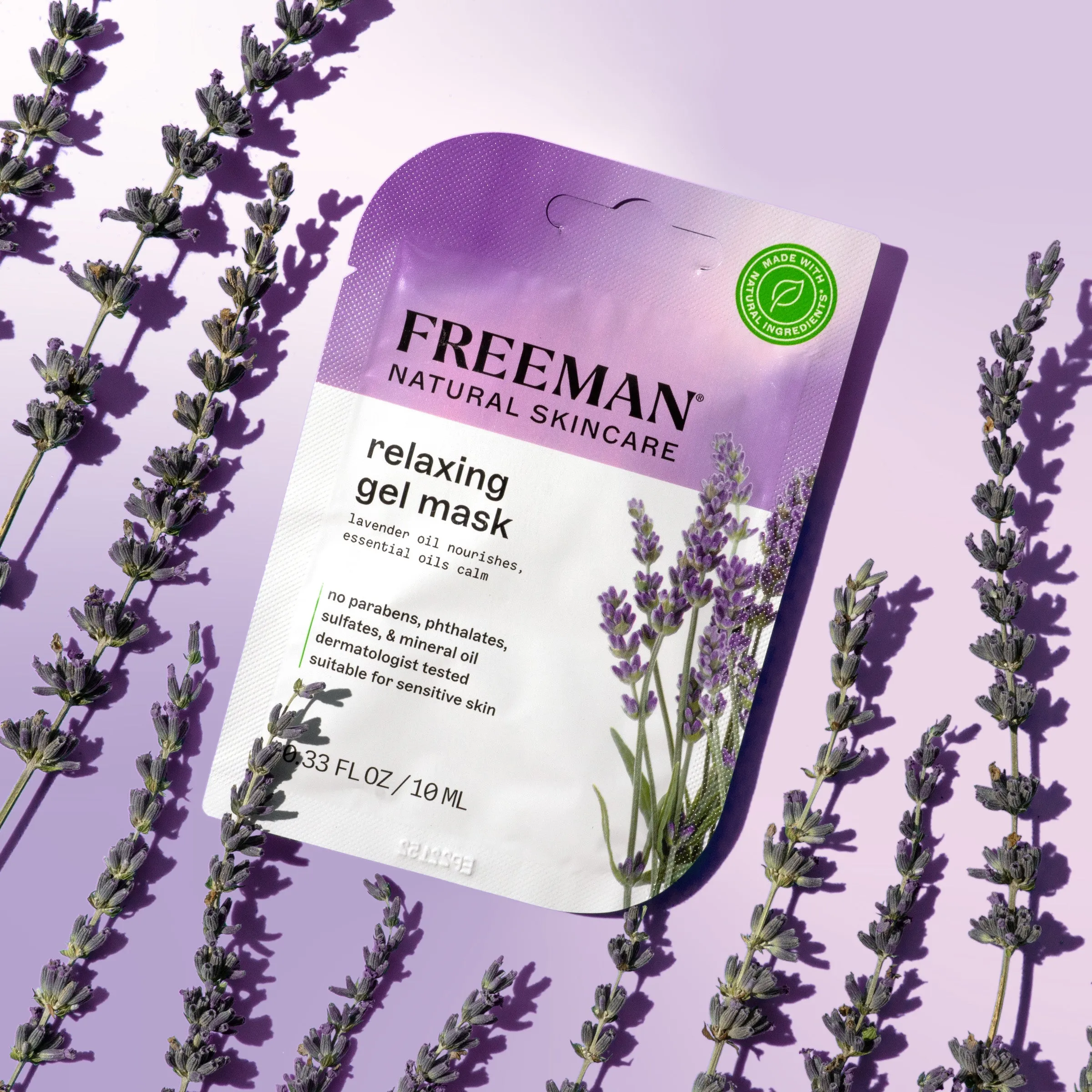 Natural Skincare Relaxing Lavender & Essential Oil Gel Mask
