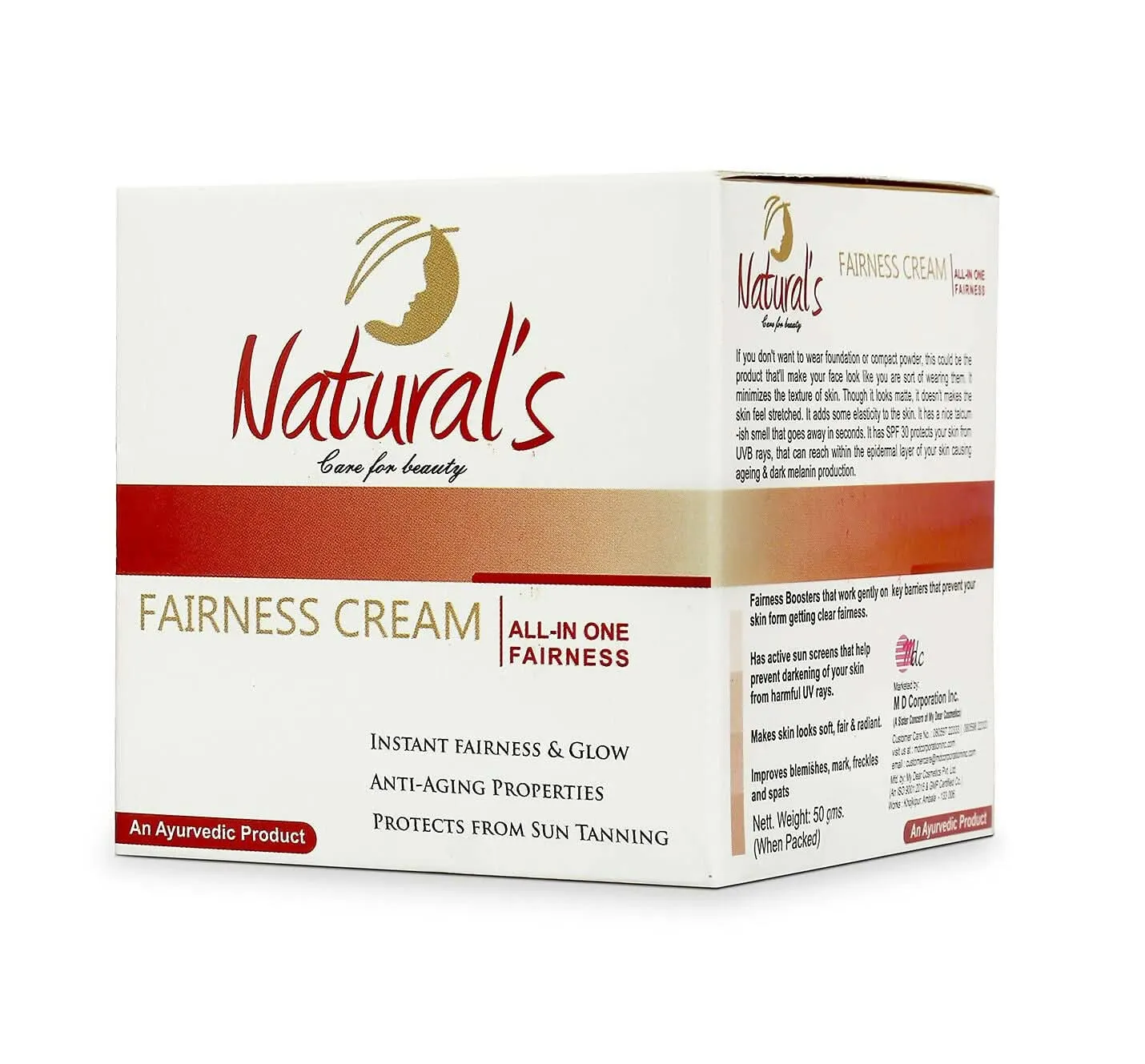 Natural's Care For Beauty - Fairness/Whitening Cream ( 50g )