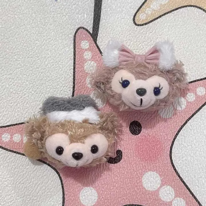 New Cute Duffy Bear Shirley May Hair Clip BB Clip Rope. مشبك شعر جديد لطيف على شكل دب دافي شيرلي ماي، مشبك