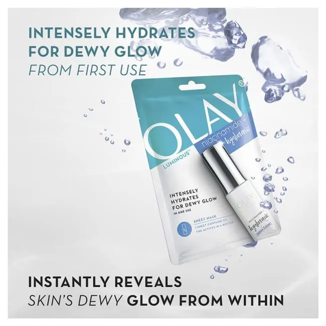 Olay Luminous Niacinamide   Hyaluronic Sheet Mask