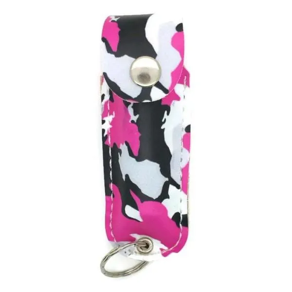 Pink Camouflage Police Strength 18 OC Pepper Spray Key Chain