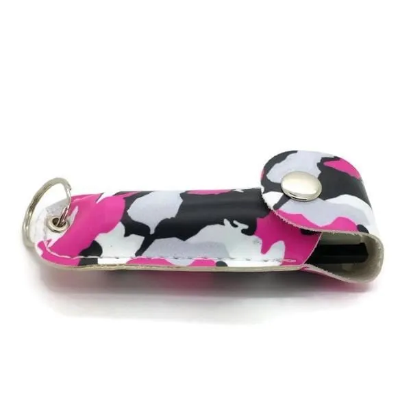 Pink Camouflage Police Strength 18 OC Pepper Spray Key Chain