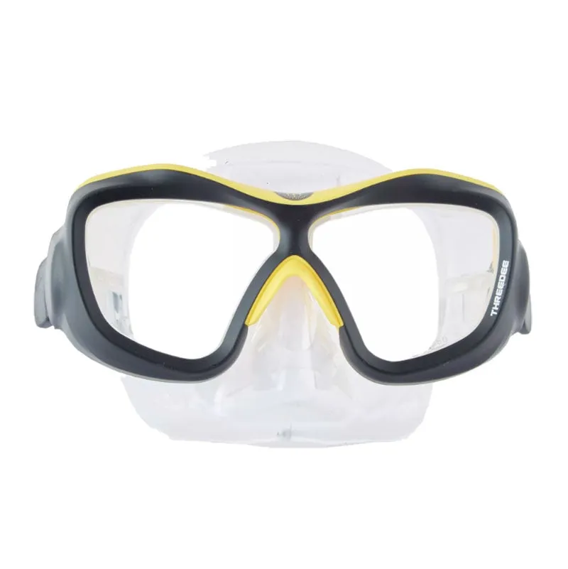 Poseidon 3D Mask ThreeDee Doubleglass Scuba Snorkeling Low Volume Mask