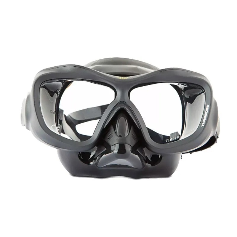 Poseidon 3D Mask ThreeDee Doubleglass Scuba Snorkeling Low Volume Mask