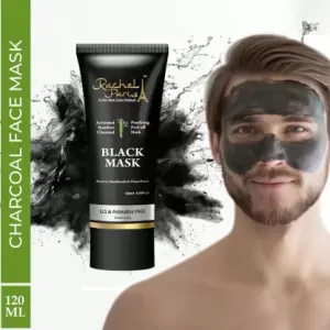 Rachel Paris activated charcoal peel off face mask 120-ML skin brightening, Remove Blackheads & clean pores  (120 ml)