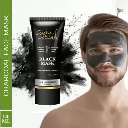 Rachel Paris activated charcoal peel off face mask 120-ML skin brightening, Remove Blackheads & clean pores  (120 ml)