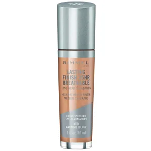RIMMEL - Lasting Finish Breathable Foundation, Natural Beige - 1 fl. oz. (30 ml)