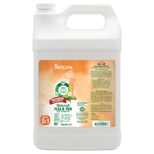 TROPICLEAN NATURAL FLEA & TICK MAXIMUM STRENGTH - GAL